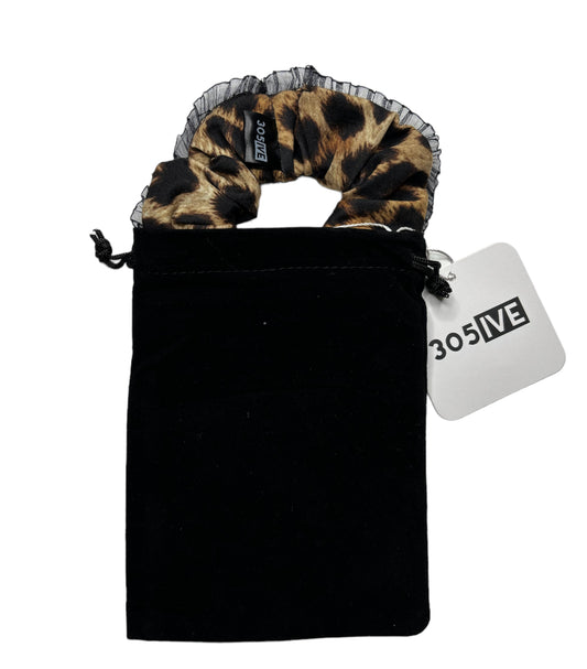 Lucille: the animal print scrunchie.