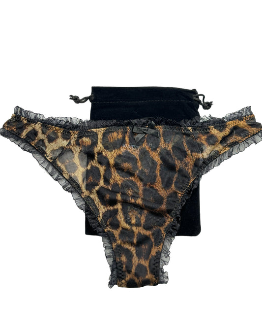 Lucille: the mesh animal print thong
