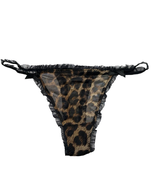 Lucille: the animal print garter thong