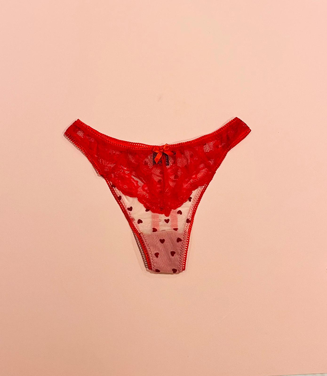 velvet hearts and lace thong